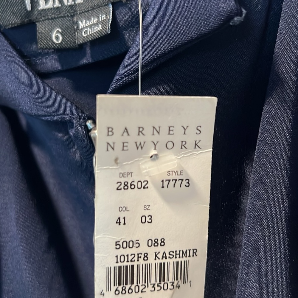 Barneys New York Silk Navy Top by Vena Cava -NWT - Picture 6 of 9